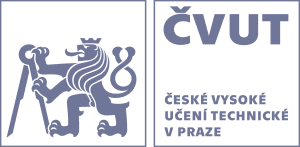 Czech Technical University in Prague logo with heraldic lion and text ČVUT