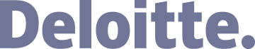 Deloitte logo in black text with a red dot