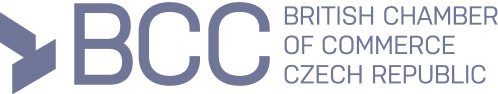 BCC logo with text reading British Chamber of Commerce Czech Republic